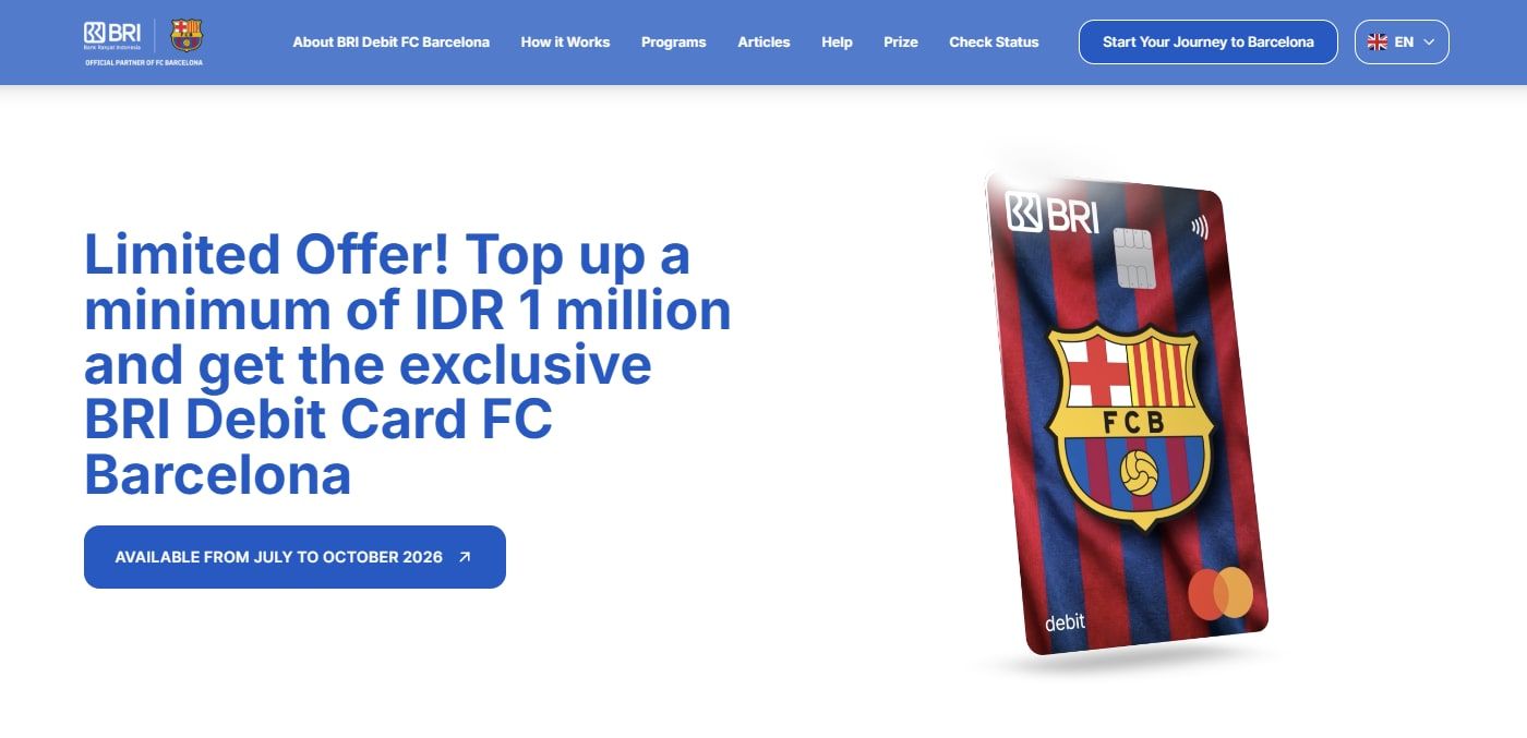 Debit BRI FC Barcelona: dokumentasi BRI