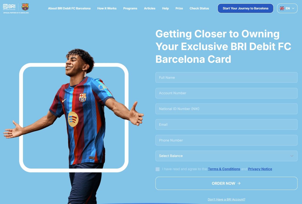 Debit BRI FC Barcelona: dokumentasi BRI