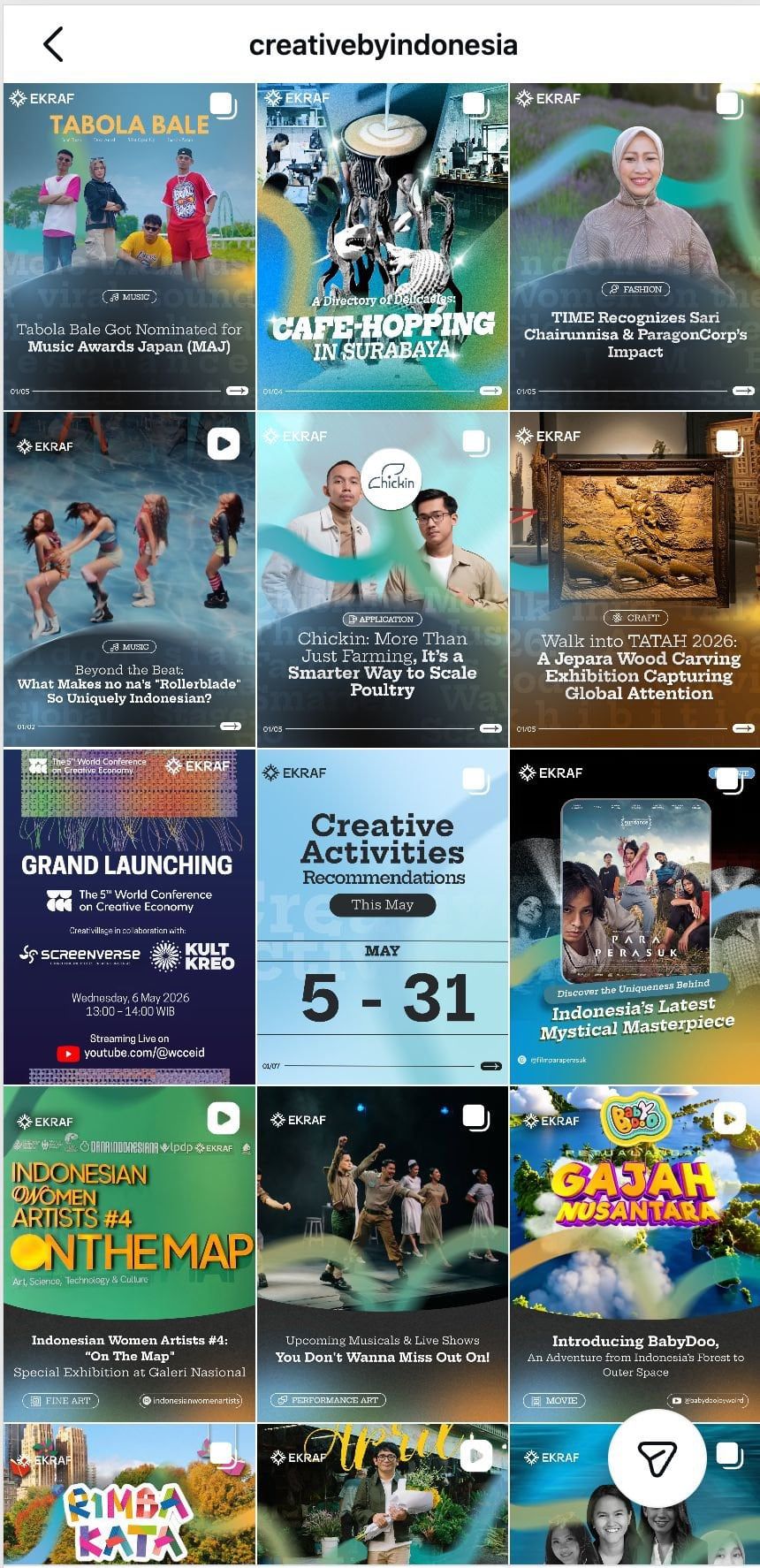 Creative by Indonesia: dokumentasi Kementerian Ekonomi Kreatif